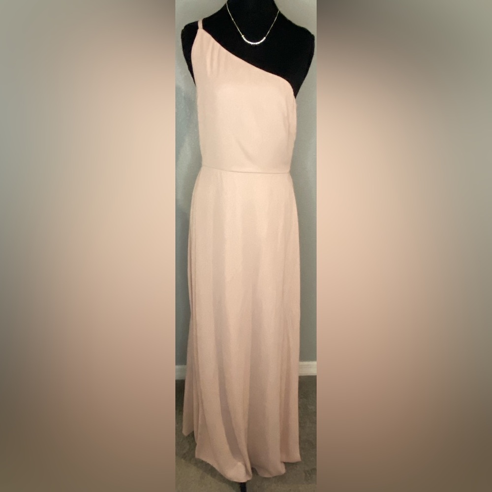 Elegant Blush Pink Bridesmaid Dress